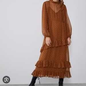 Zara polka dot maxi dress never worn